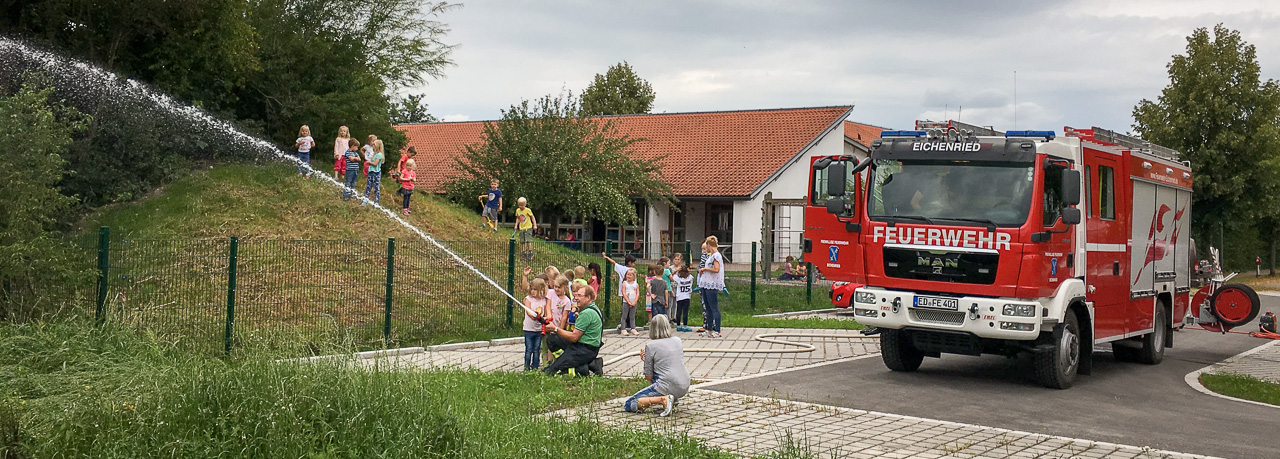 Brand-Übungsalarm im Kindergarten Eichenried