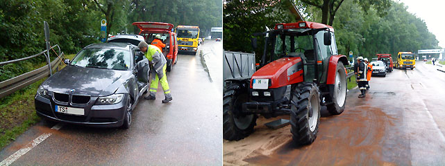 Verkehrsunfall am Golfplatz