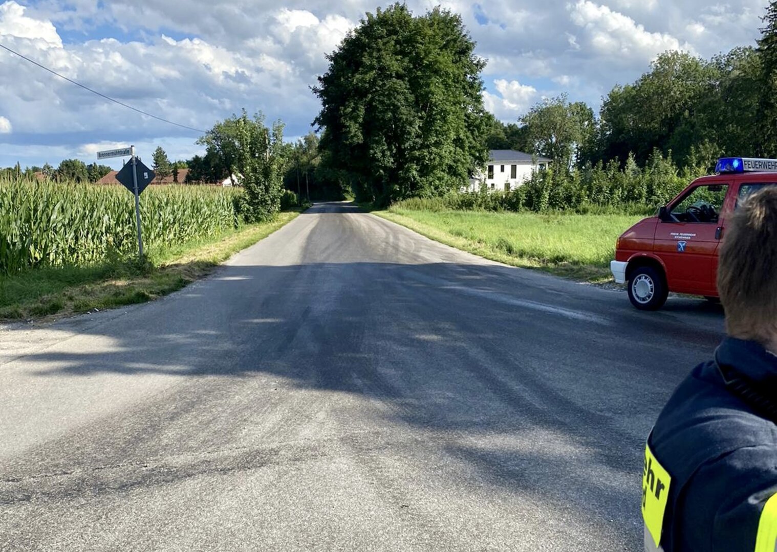 ausgedehnte Ölspur